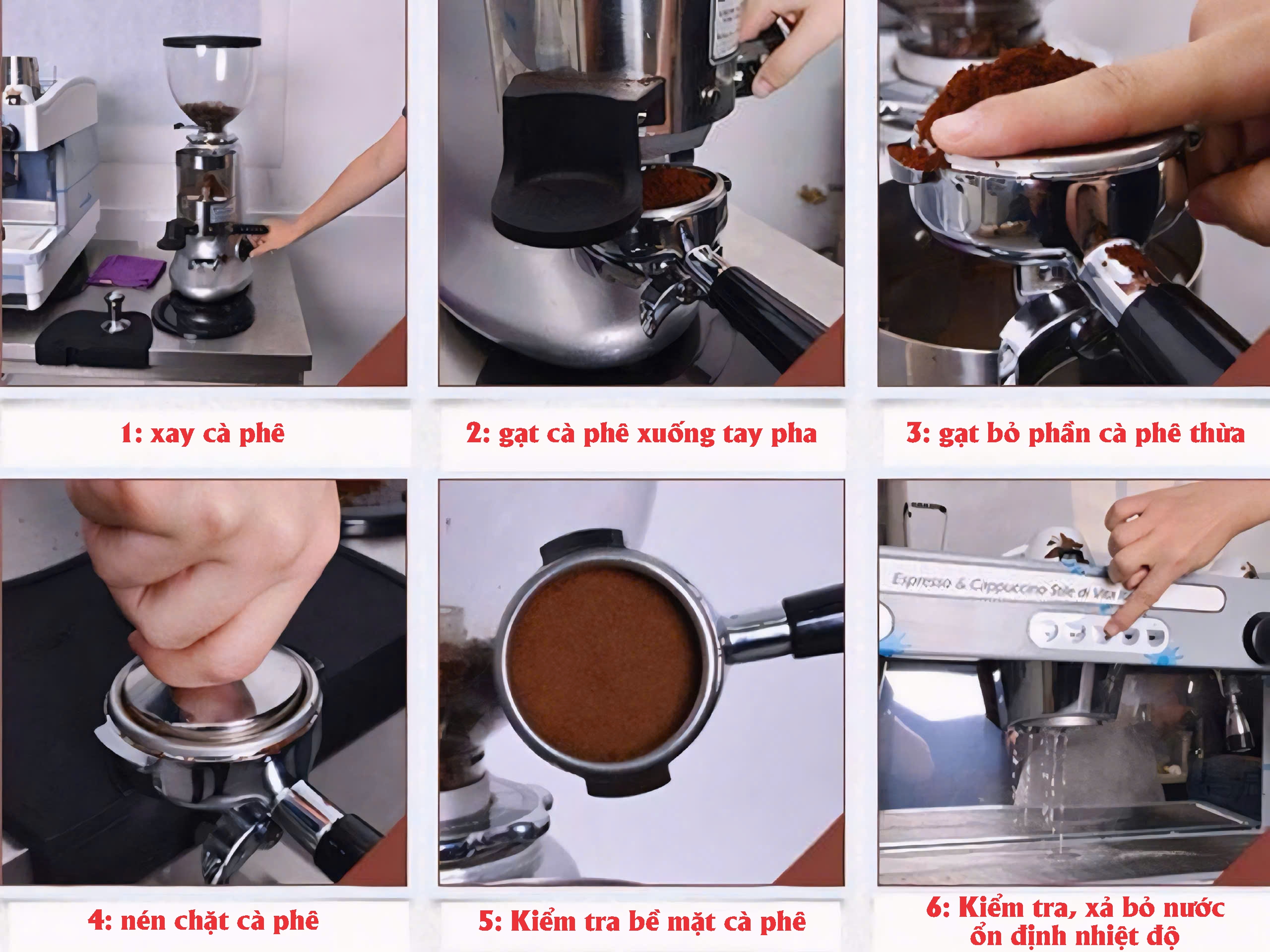Hướng dẫn pha cà phê robusta máy espresso