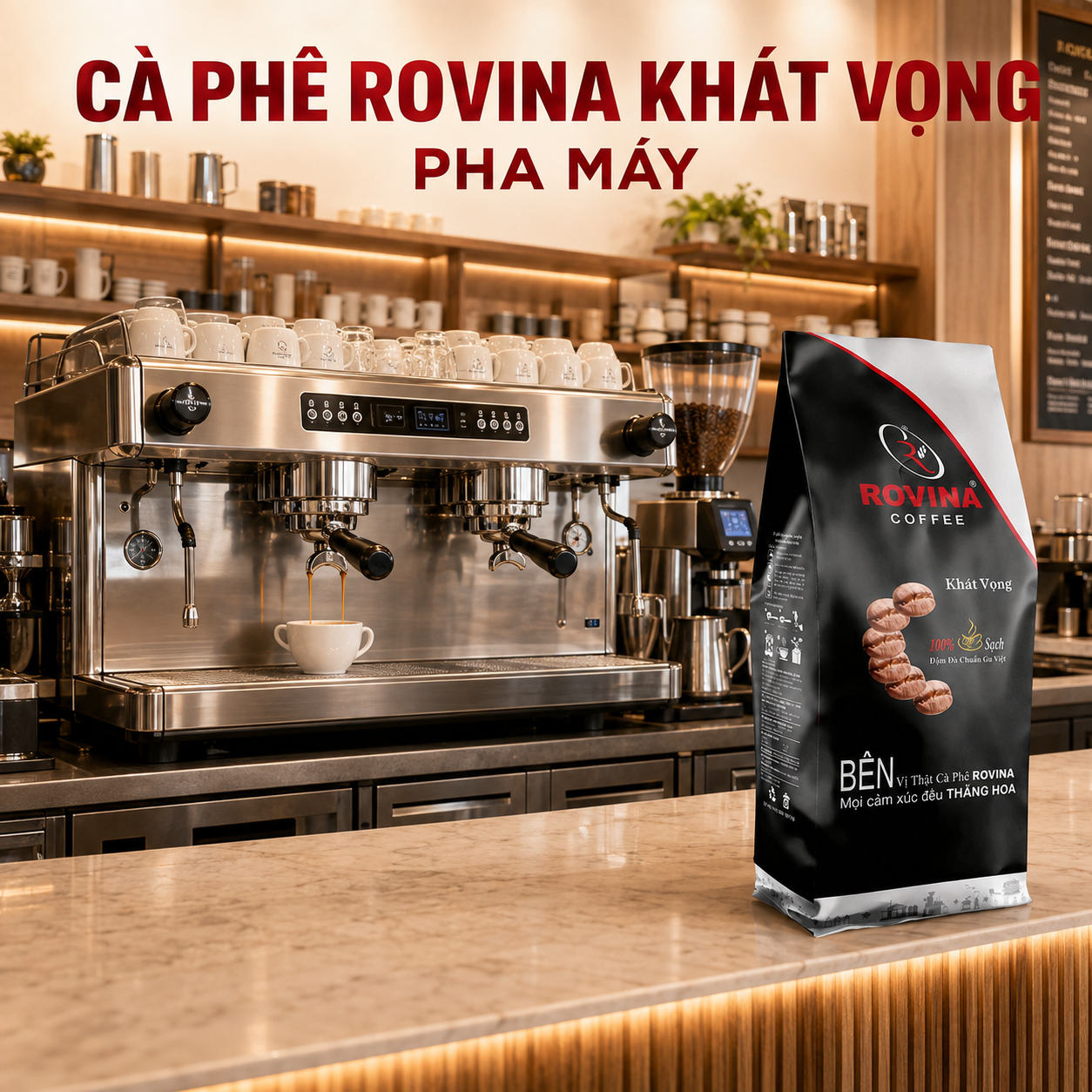 cà phê rovina khát vọng 4 cà phê khát vọng pha máy