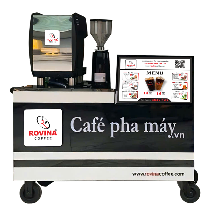 xe quầy cà phê pha máy rovina