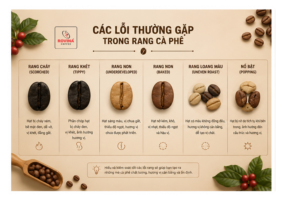 Các Lỗi Thường Gặp Trong Quá Trình Rang Cà Phê