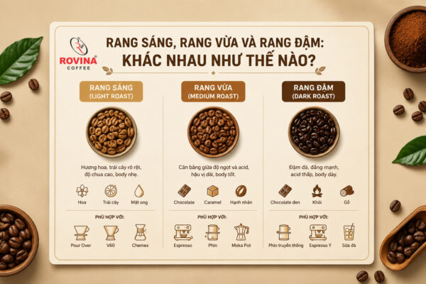 cà phê rang vừa